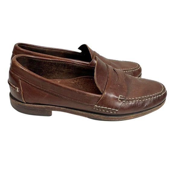 ALLEN EDMONDS Bar Harbor Men\'s 8.5 Dark Brown Leather Penny Loafters main image 4